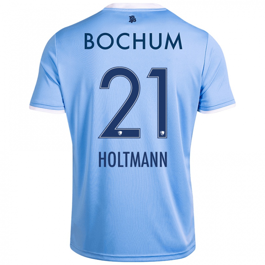 Niño Camiseta Gerrit Holtmann #21 Azul Cielo 2ª Equipación 2024/25 La Camisa Perú