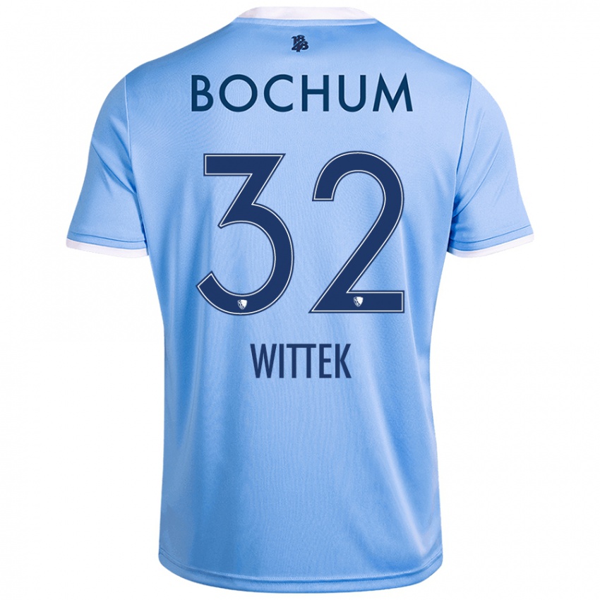 Niño Camiseta Maximilian Wittek #32 Azul Cielo 2ª Equipación 2024/25 La Camisa Perú