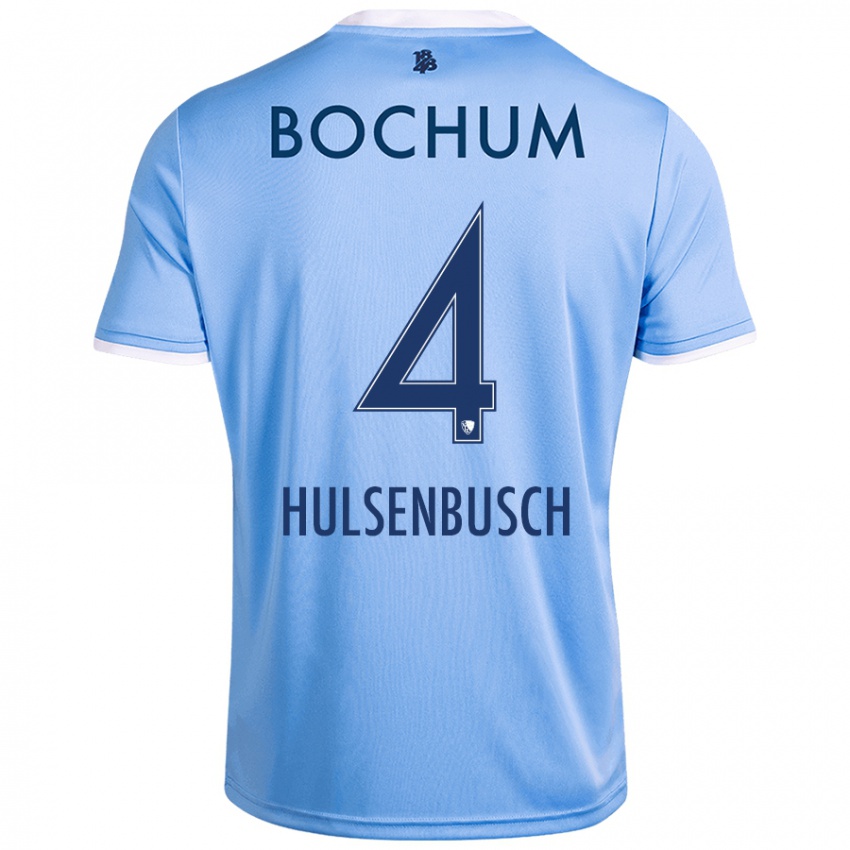 Niño Camiseta Daniel Hülsenbusch #4 Azul Cielo 2ª Equipación 2024/25 La Camisa Perú