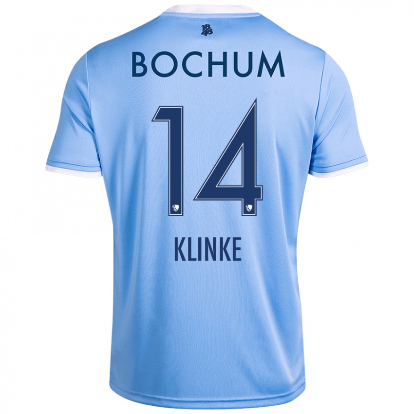 Niño Camiseta Niklas Klinke #14 Azul Cielo 2ª Equipación 2024/25 La Camisa Perú