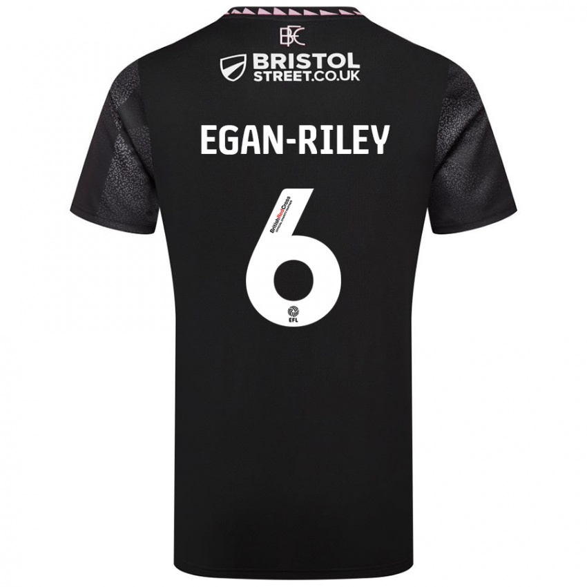 Niño Camiseta Cj Egan-Riley #6 Negro 2ª Equipación 2024/25 La Camisa Perú