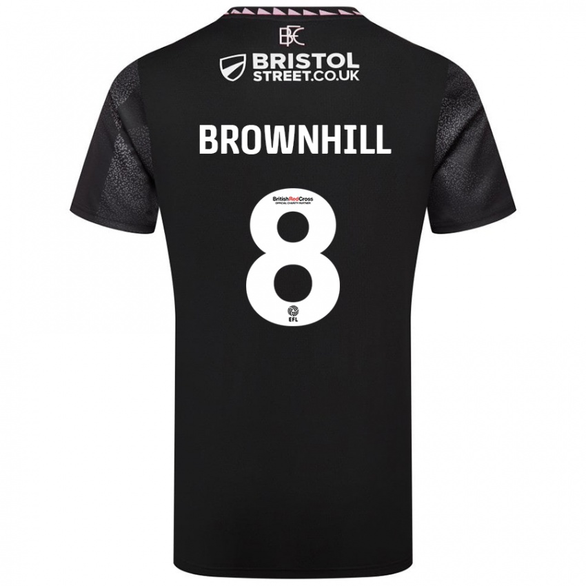 Niño Camiseta Josh Brownhill #8 Negro 2ª Equipación 2024/25 La Camisa Perú