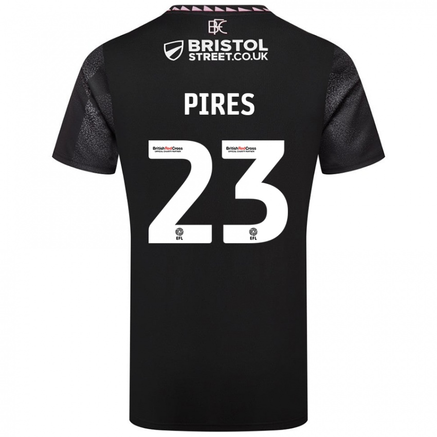 Niño Camiseta Lucas Pires #23 Negro 2ª Equipación 2024/25 La Camisa Perú