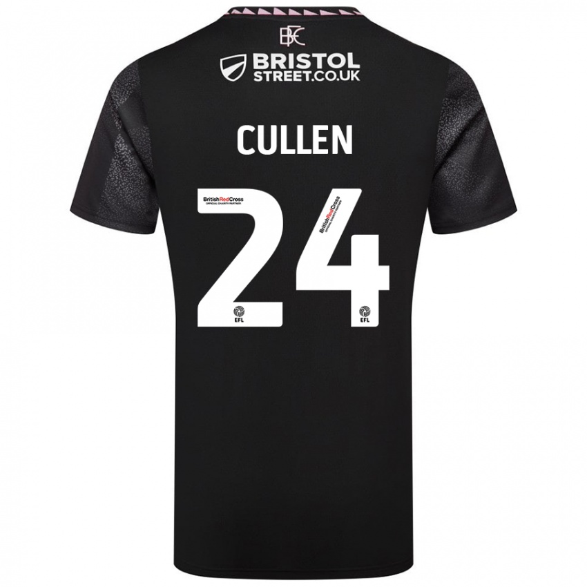 Niño Camiseta Josh Cullen #24 Negro 2ª Equipación 2024/25 La Camisa Perú