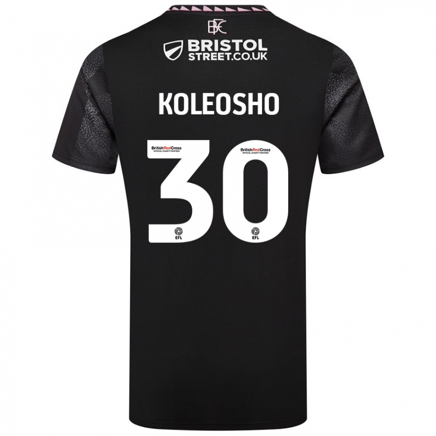 Niño Camiseta Luca Koleosho #30 Negro 2ª Equipación 2024/25 La Camisa Perú