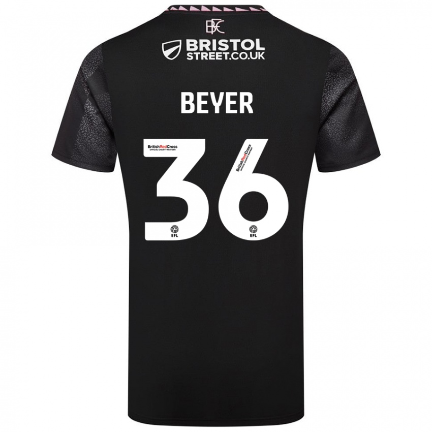 Niño Camiseta Jordan Beyer #36 Negro 2ª Equipación 2024/25 La Camisa Perú