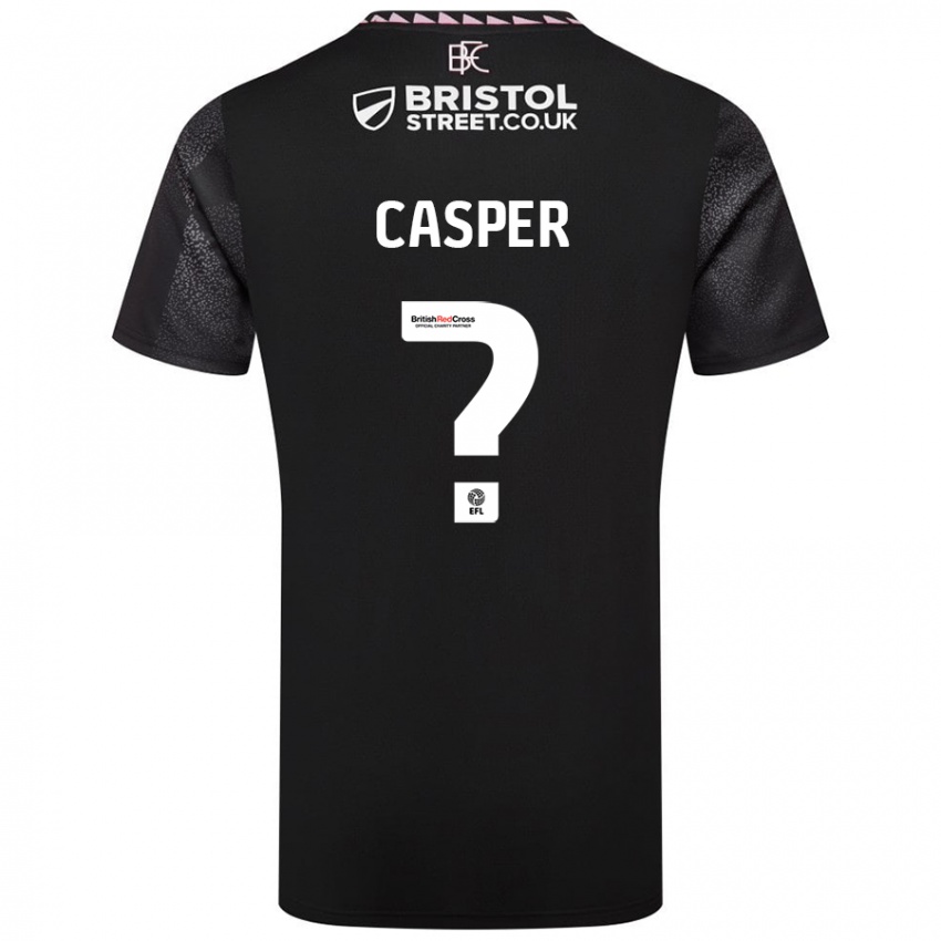 Niño Camiseta Charlie Casper #0 Negro 2ª Equipación 2024/25 La Camisa Perú