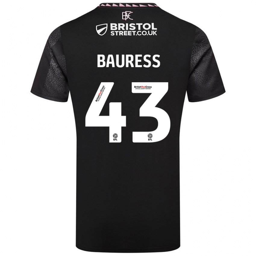 Niño Camiseta Joe Bauress #43 Negro 2ª Equipación 2024/25 La Camisa Perú