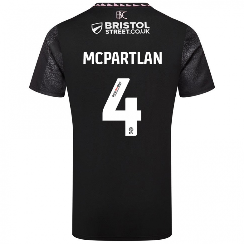 Niño Camiseta Brenna Mcpartlan #4 Negro 2ª Equipación 2024/25 La Camisa Perú