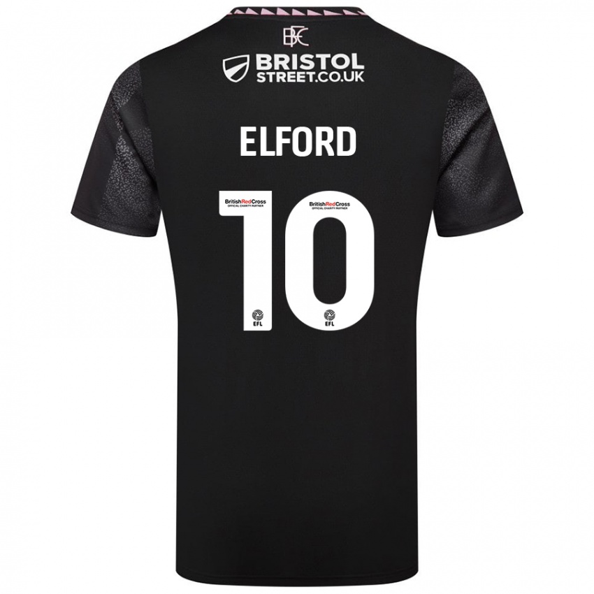 Niño Camiseta Laura Elford #10 Negro 2ª Equipación 2024/25 La Camisa Perú