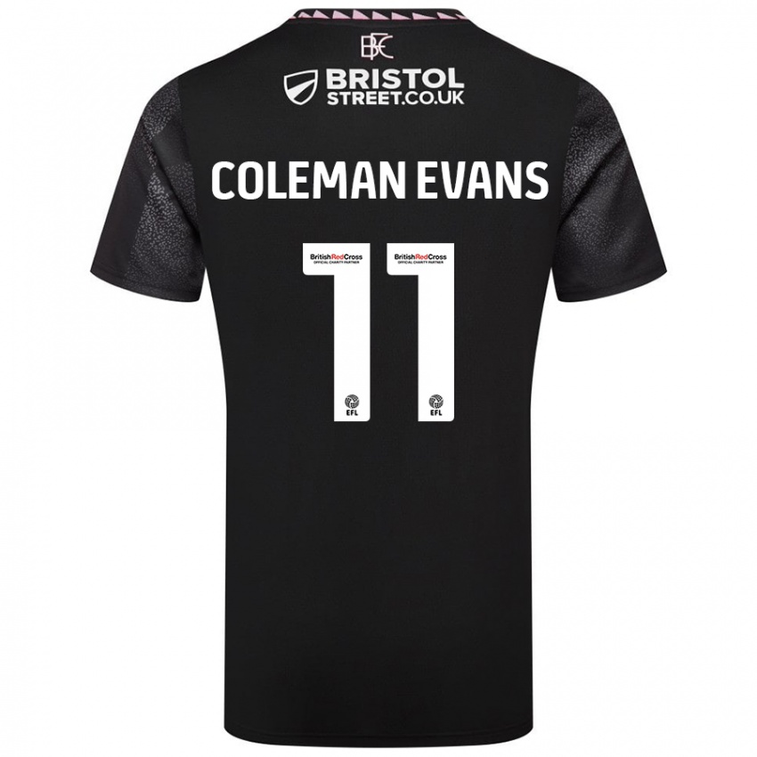 Niño Camiseta Amaya Coleman-Evans #11 Negro 2ª Equipación 2024/25 La Camisa Perú