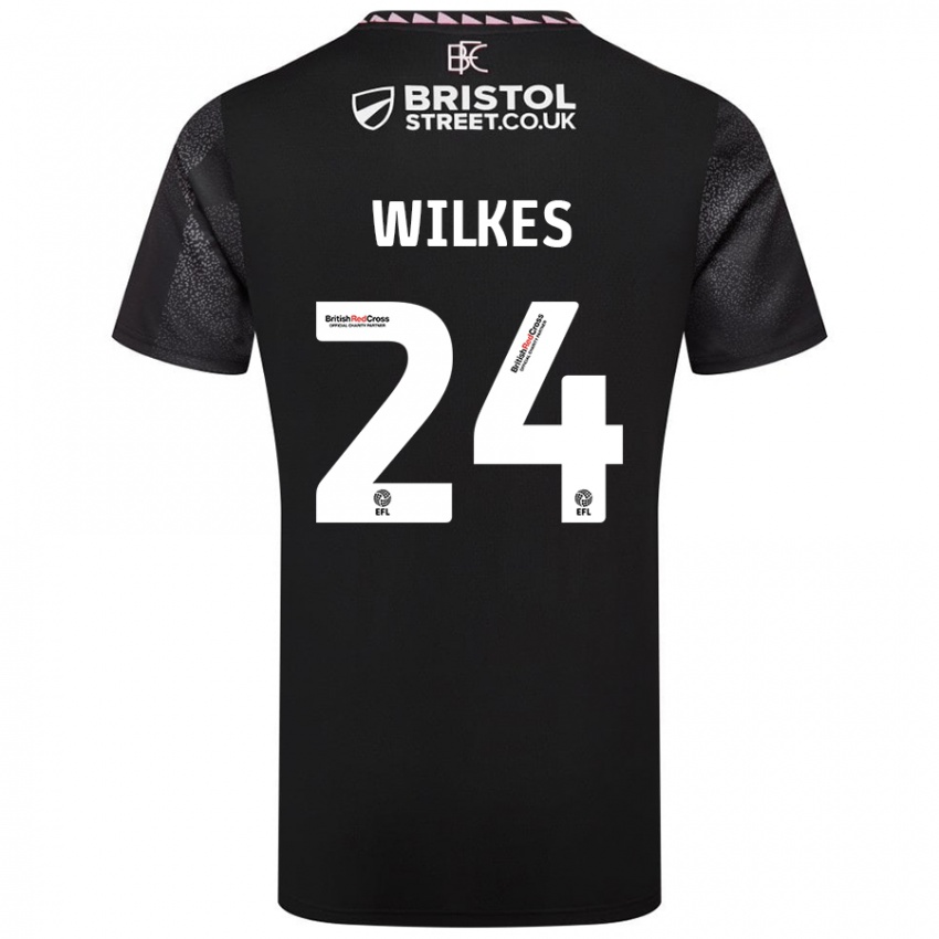 Niño Camiseta Tilly Wilkes #24 Negro 2ª Equipación 2024/25 La Camisa Perú