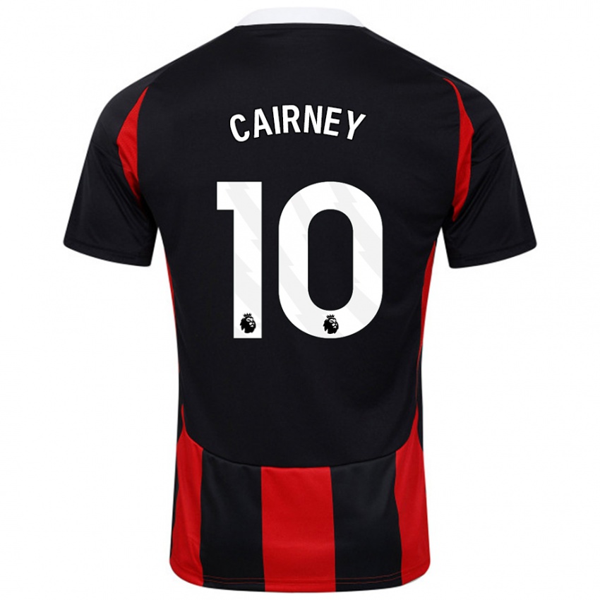 Niño Camiseta Tom Cairney #10 Negro Rojo 2ª Equipación 2024/25 La Camisa Perú