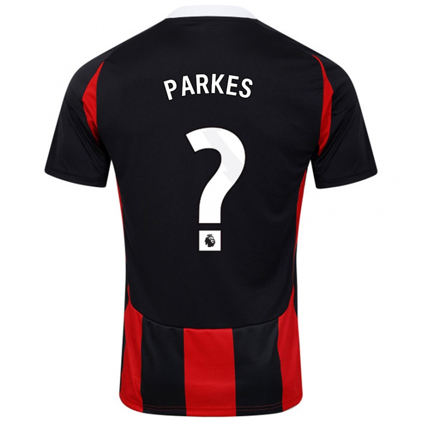 Niño Camiseta Stefan Parkes #0 Negro Rojo 2ª Equipación 2024/25 La Camisa Perú