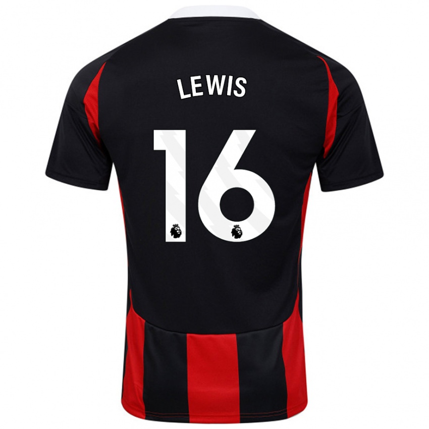 Niño Camiseta Milla Lewis #16 Negro Rojo 2ª Equipación 2024/25 La Camisa Perú