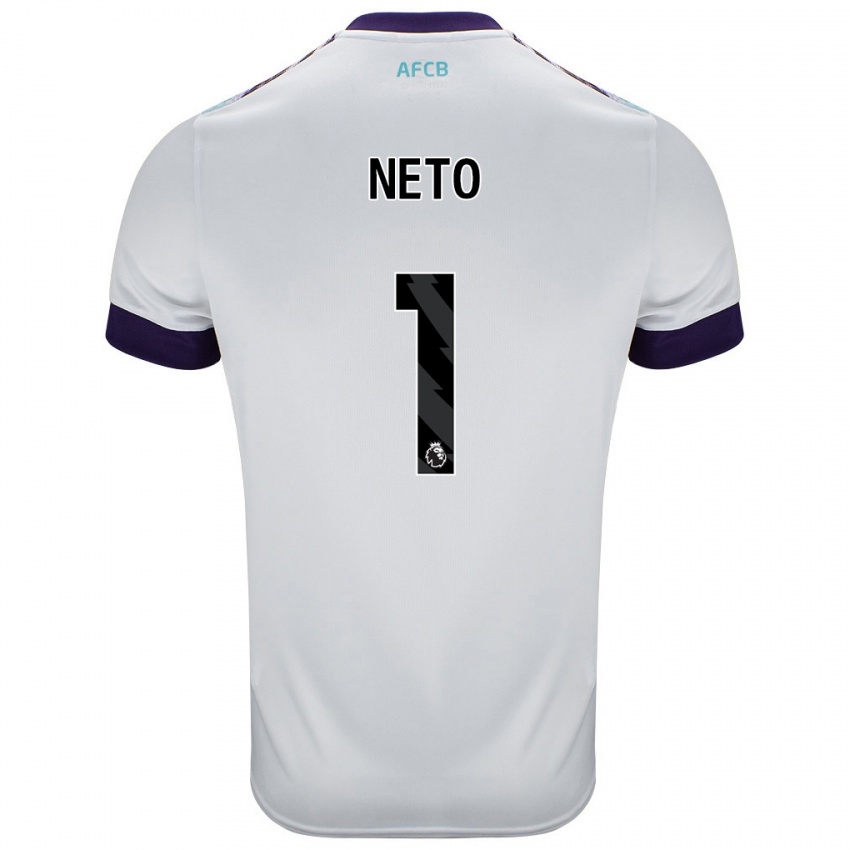 Niño Camiseta Neto #1 Blanco Verde Púrpura 2ª Equipación 2024/25 La Camisa Perú