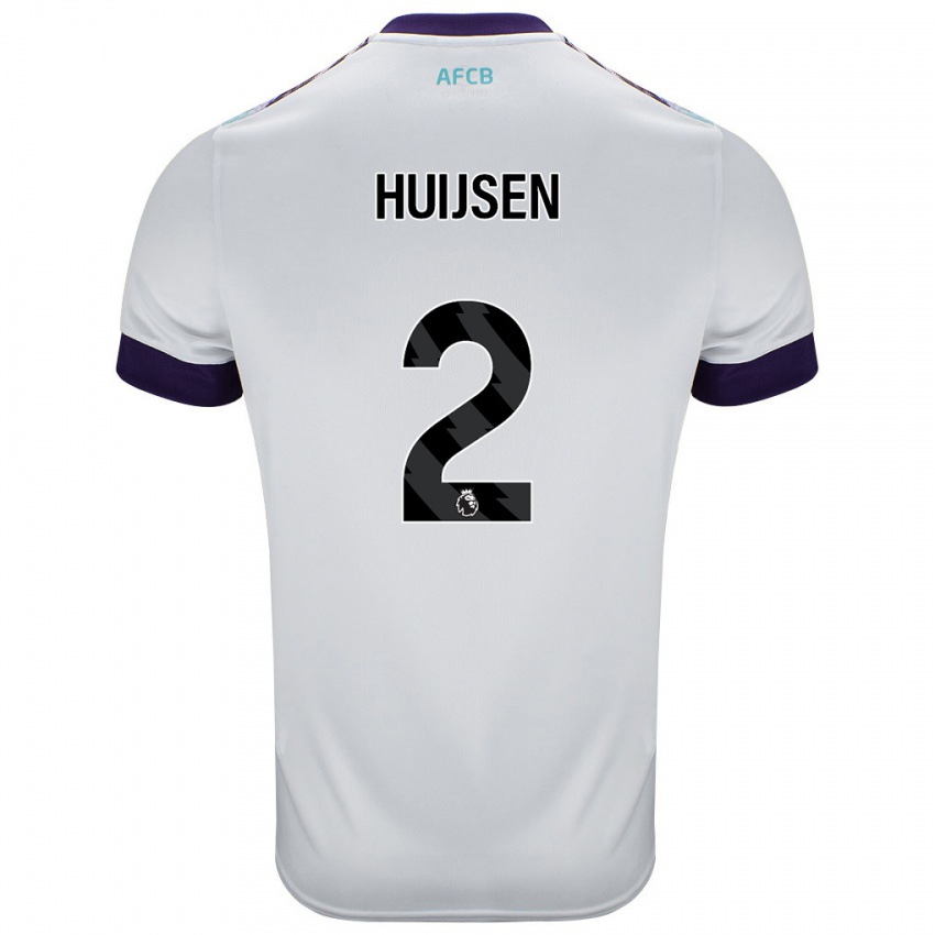 Niño Camiseta Dean Huijsen #2 Blanco Verde Púrpura 2ª Equipación 2024/25 La Camisa Perú