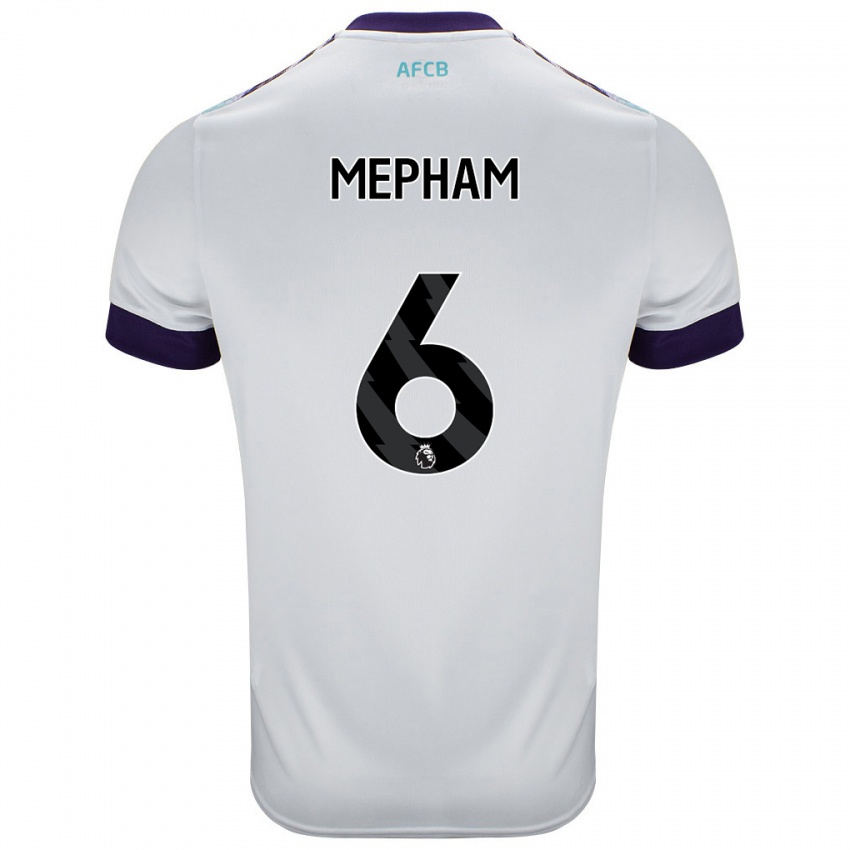 Niño Camiseta Chris Mepham #6 Blanco Verde Púrpura 2ª Equipación 2024/25 La Camisa Perú