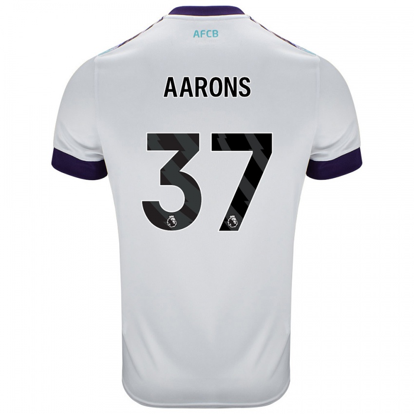 Niño Camiseta Max Aarons #37 Blanco Verde Púrpura 2ª Equipación 2024/25 La Camisa Perú