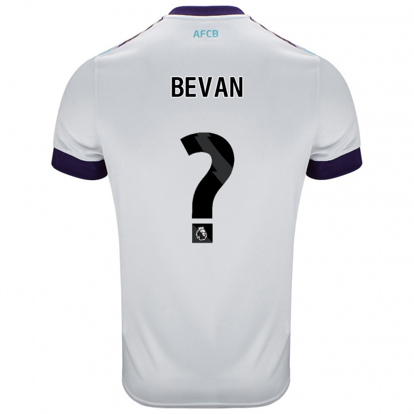 Niño Camiseta Owen Bevan #0 Blanco Verde Púrpura 2ª Equipación 2024/25 La Camisa Perú