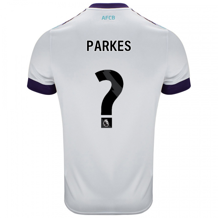 Niño Camiseta Sonny Parkes #0 Blanco Verde Púrpura 2ª Equipación 2024/25 La Camisa Perú