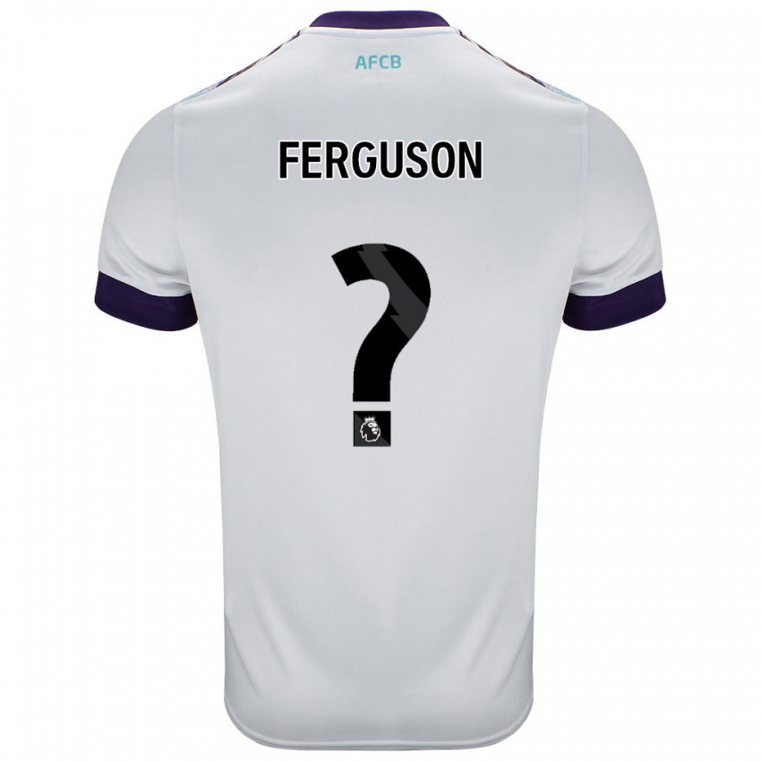 Niño Camiseta Josh Ferguson #0 Blanco Verde Púrpura 2ª Equipación 2024/25 La Camisa Perú