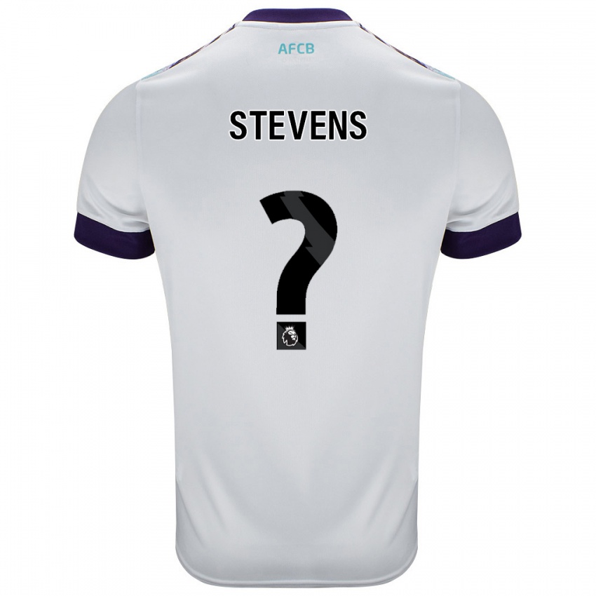 Niño Camiseta Charlie Stevens #0 Blanco Verde Púrpura 2ª Equipación 2024/25 La Camisa Perú