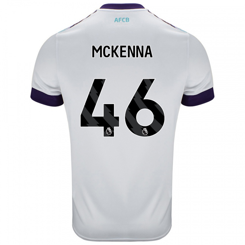 Niño Camiseta Callan Mckenna #46 Blanco Verde Púrpura 2ª Equipación 2024/25 La Camisa Perú