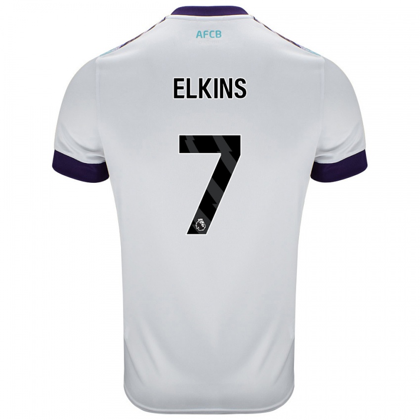 Niño Camiseta Elle Elkins #7 Blanco Verde Púrpura 2ª Equipación 2024/25 La Camisa Perú