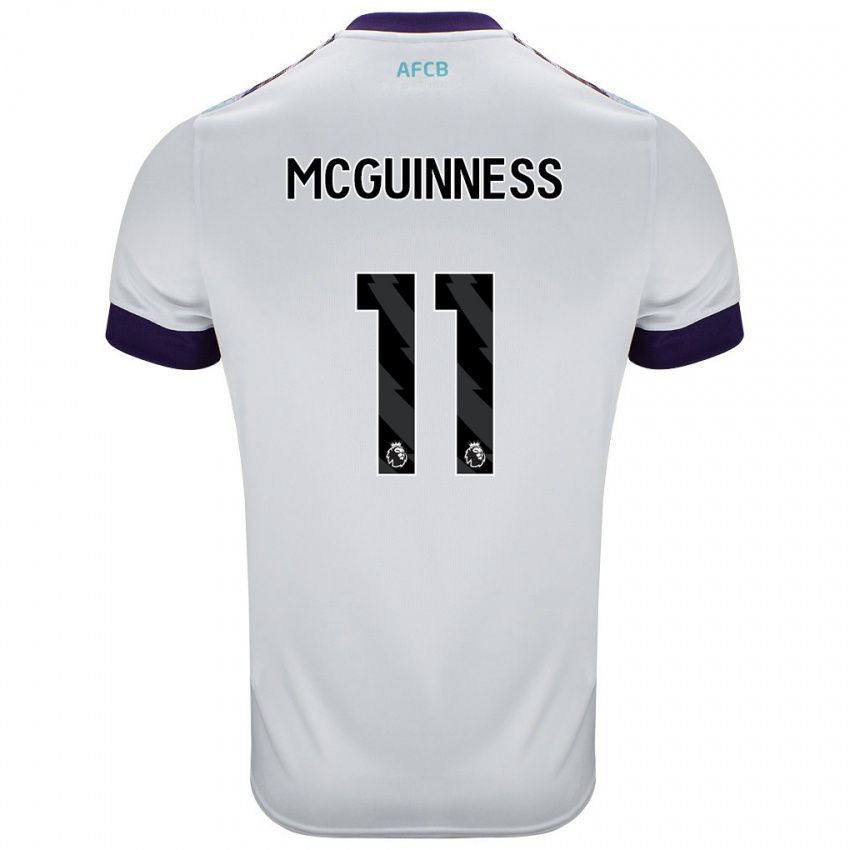 Niño Camiseta Gemma Mcguinness #11 Blanco Verde Púrpura 2ª Equipación 2024/25 La Camisa Perú