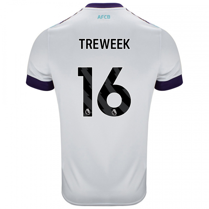 Niño Camiseta Jess Treweek #16 Blanco Verde Púrpura 2ª Equipación 2024/25 La Camisa Perú