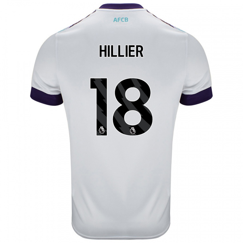 Niño Camiseta Gemma Hillier #18 Blanco Verde Púrpura 2ª Equipación 2024/25 La Camisa Perú