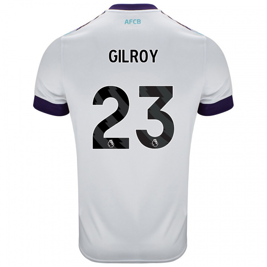 Niño Camiseta Chloe Gilroy #23 Blanco Verde Púrpura 2ª Equipación 2024/25 La Camisa Perú