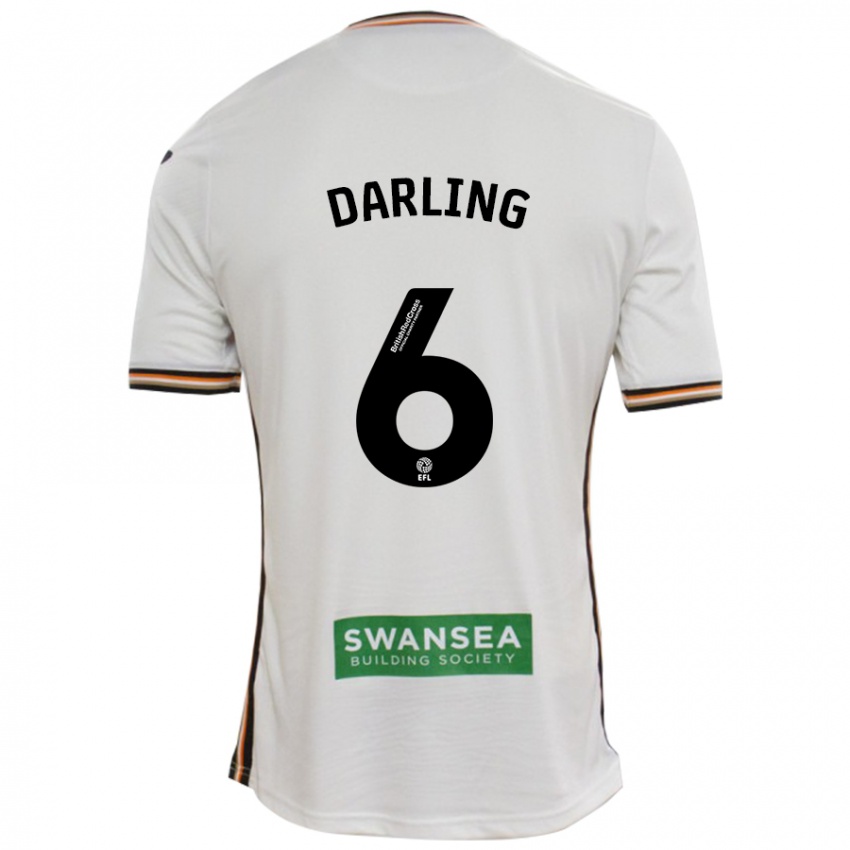 Hombre Camiseta Harry Darling #6 Blanco 1ª Equipación 2024/25 La Camisa Perú