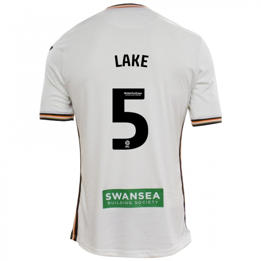 Hombre Camiseta Ellie Lake #5 Blanco 1ª Equipación 2024/25 La Camisa Perú