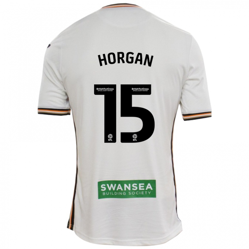 Hombre Camiseta Gwenan Horgan #15 Blanco 1ª Equipación 2024/25 La Camisa Perú