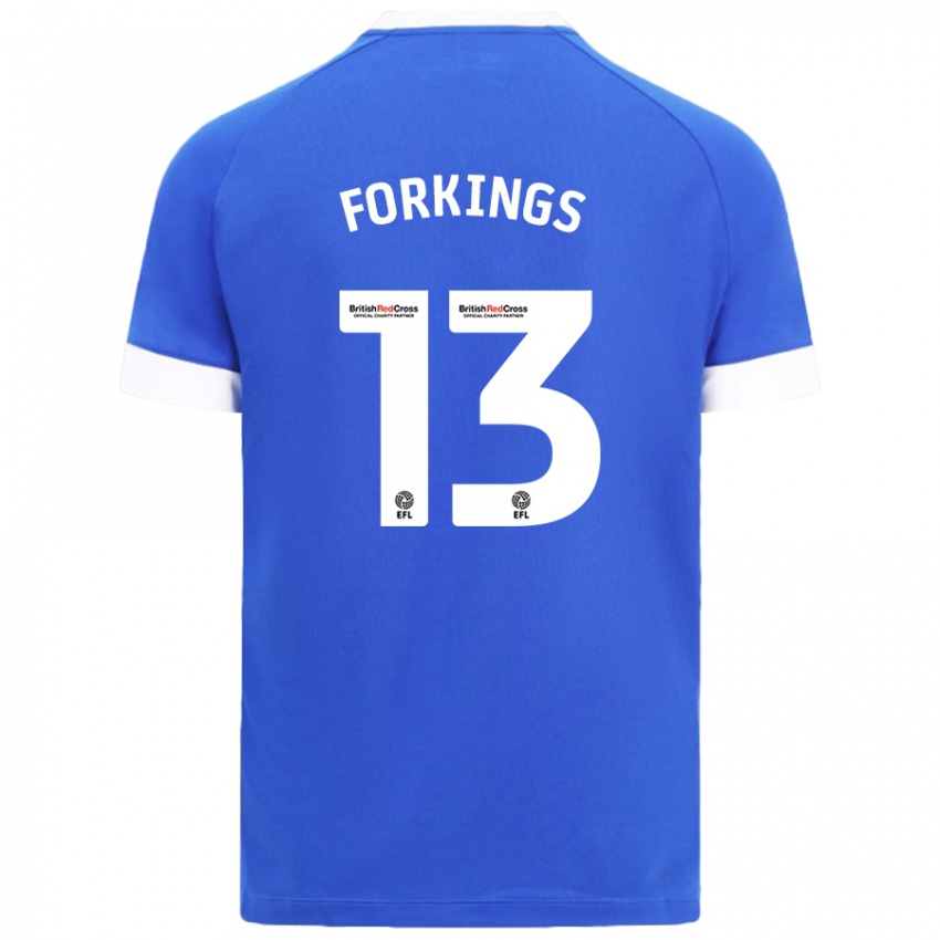 Hombre Camiseta Amelia Forkings #13 Azul Cielo 1ª Equipación 2024/25 La Camisa Perú