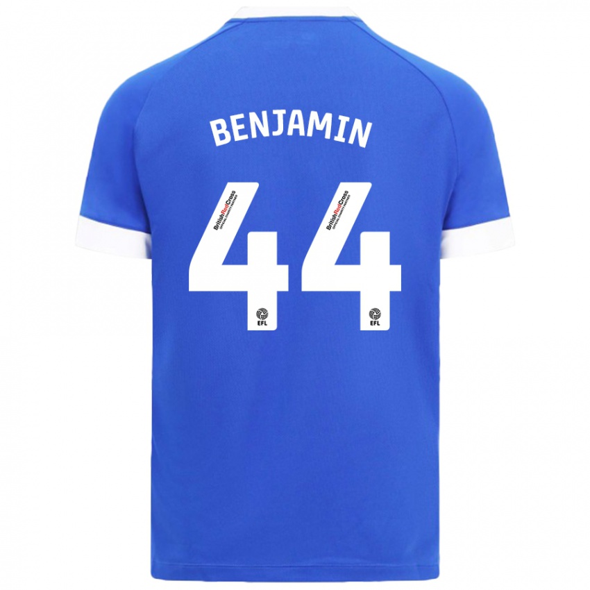 Hombre Camiseta Xavier Benjamin #44 Azul Cielo 1ª Equipación 2024/25 La Camisa Perú