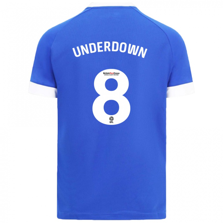 Hombre Camiseta Kanisha Underdown #8 Azul Cielo 1ª Equipación 2024/25 La Camisa Perú