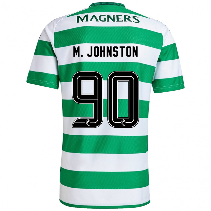 Hombre Camiseta Mikey Johnston #90 Verde Blanco 1ª Equipación 2024/25 La Camisa Perú