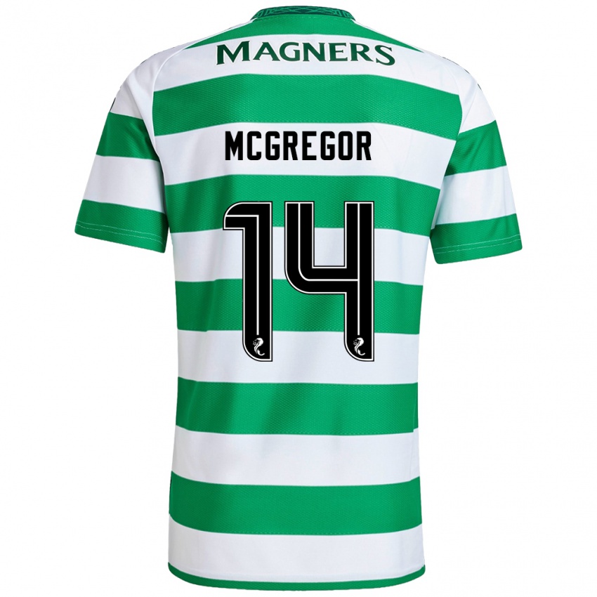 Hombre Camiseta Shannon Mcgregor #14 Verde Blanco 1ª Equipación 2024/25 La Camisa Perú