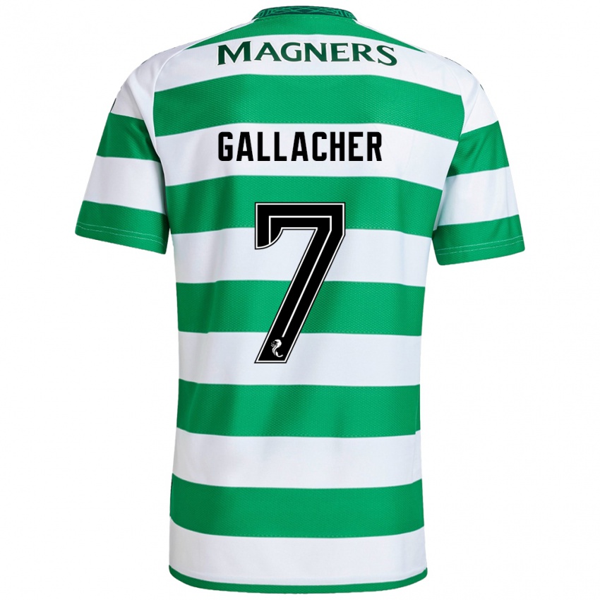 Hombre Camiseta Amy Gallacher #7 Verde Blanco 1ª Equipación 2024/25 La Camisa Perú