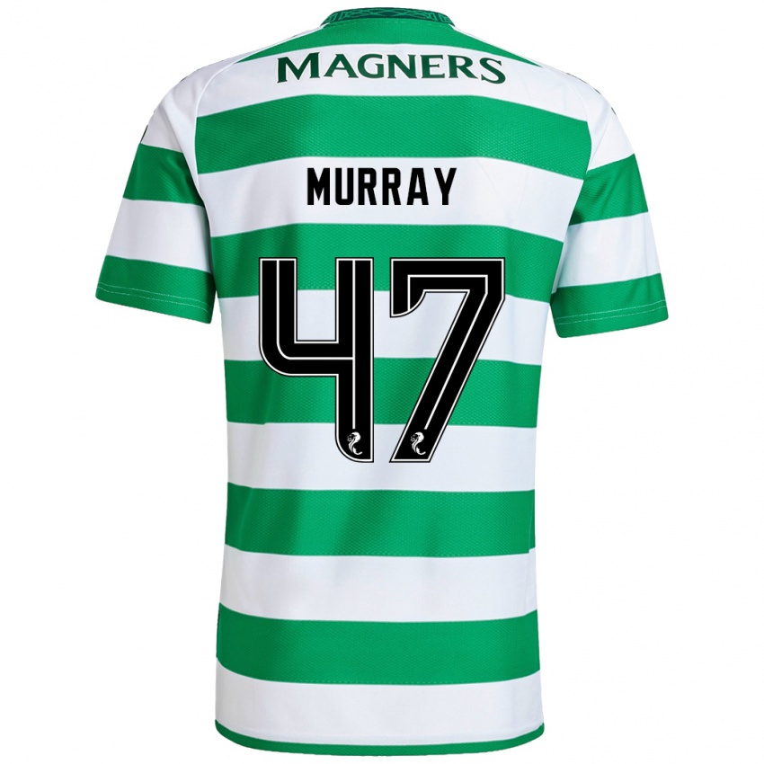 Hombre Camiseta Dane Murray #47 Verde Blanco 1ª Equipación 2024/25 La Camisa Perú