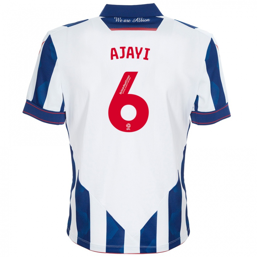 Hombre Camiseta Semi Ajayi #6 Blanco Azul Oscuro 1ª Equipación 2024/25 La Camisa Perú