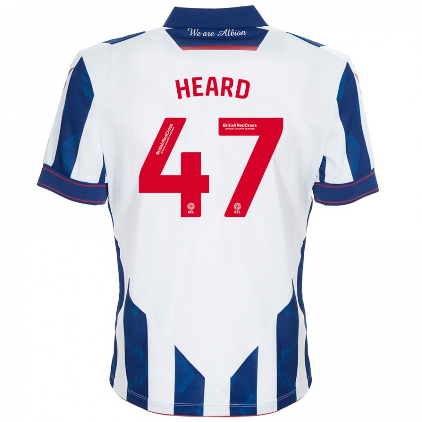 Hombre Camiseta Fenton Heard #47 Blanco Azul Oscuro 1ª Equipación 2024/25 La Camisa Perú