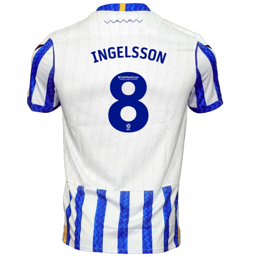 Hombre Camiseta Svante Ingelsson #8 Azul Blanco 1ª Equipación 2024/25 La Camisa Perú