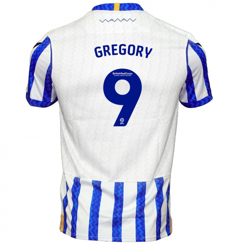 Hombre Camiseta Lee Gregory #9 Azul Blanco 1ª Equipación 2024/25 La Camisa Perú