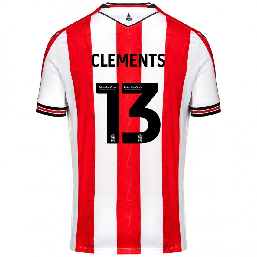 Hombre Camiseta Daisy Clements #13 Rojo Blanco 1ª Equipación 2024/25 La Camisa Perú