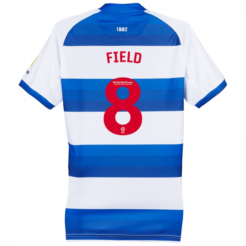 Hombre Camiseta Sam Field #8 Blanco Azul 1ª Equipación 2024/25 La Camisa Perú