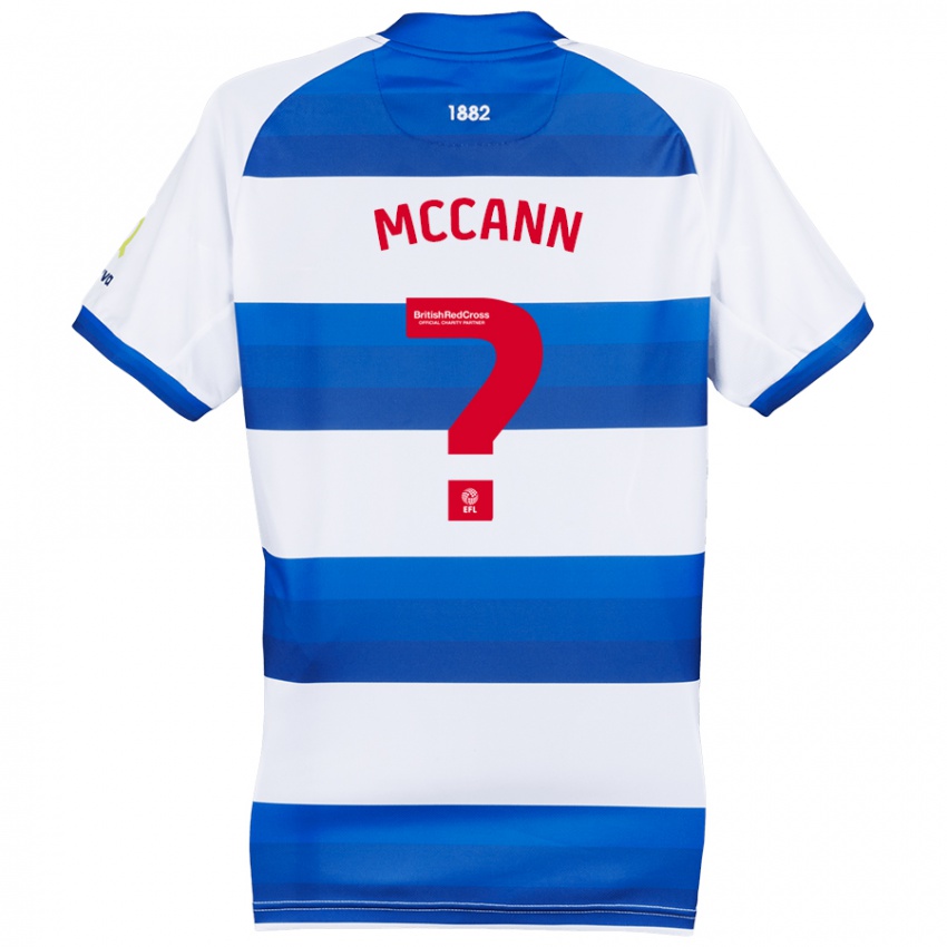 Hombre Camiseta Noah Mccann #0 Blanco Azul 1ª Equipación 2024/25 La Camisa Perú